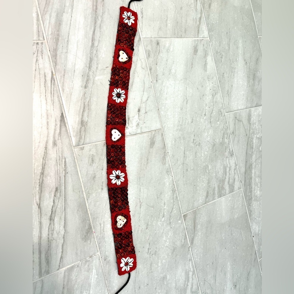 VTG Handmade African Kuba Cowrie Shell & Beaded Belt
Artisan Tribal Boho Waist - Picture 3 of 11